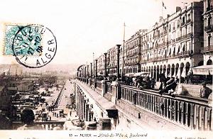 ALGER - HOTEL DE VILLE ET BOULEVARD - 1906